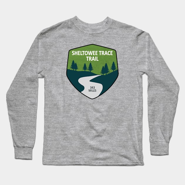 Sheltowee Trace Trail Kentucky Tennessee Long Sleeve T-Shirt by esskay1000